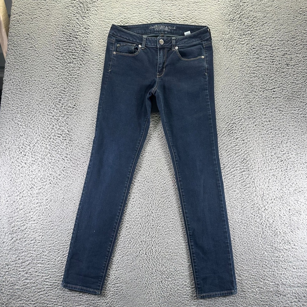 American Eagle Outfitters Jeans Womens 8 Blue Denim Skinny Leg‎ Workwear Stretch